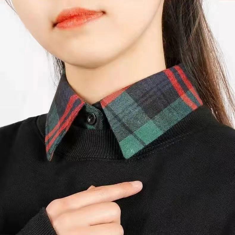 Children's Versatile Denim Dickey Faux Collar for Sweaters and Ladies - Multifunctional Pointed Collar Decoration