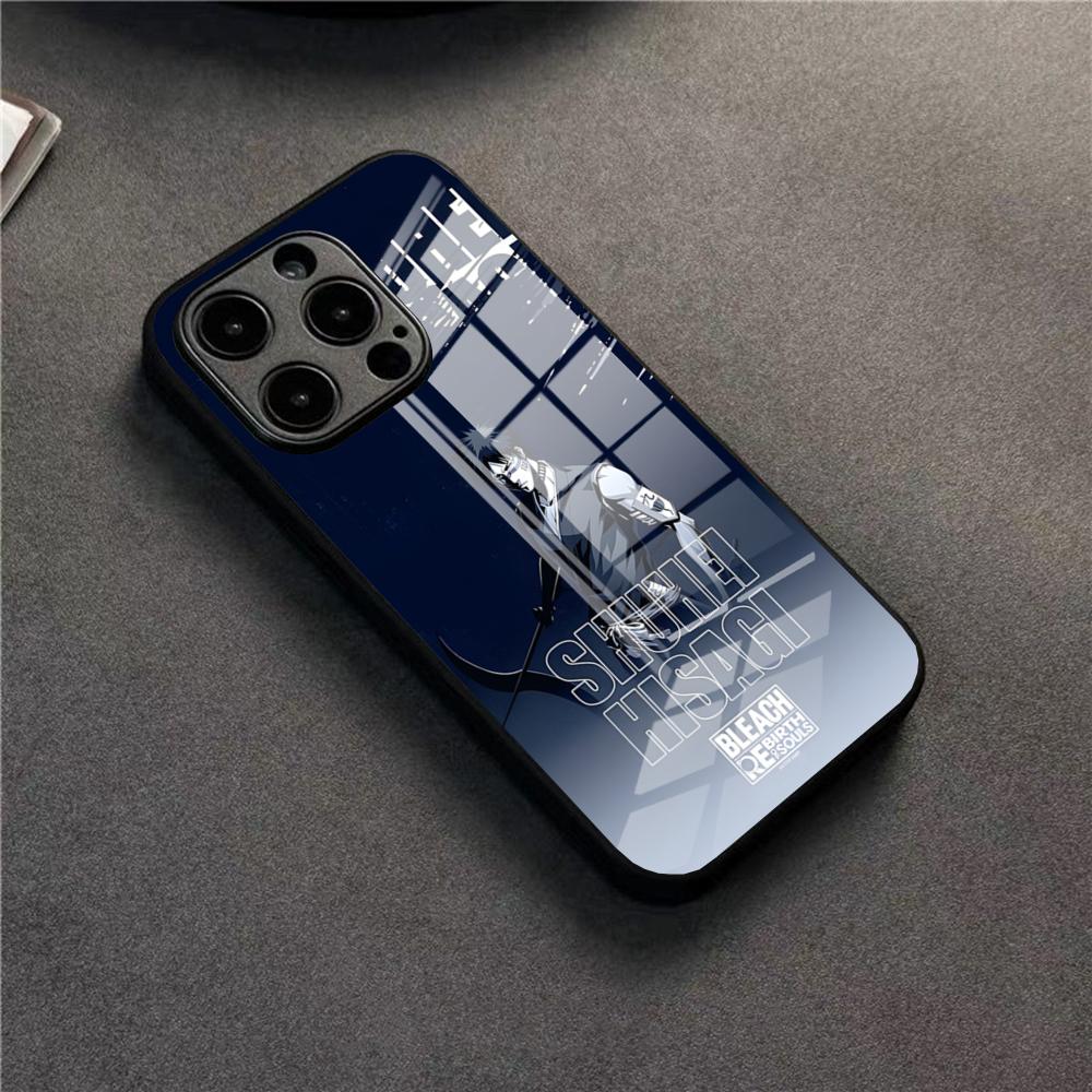 

Чехол для телефона Аниме С-Соске Айзен Для 17 Pro Max IPhone 16 Pro 14 12 11 13 Mini X XR XS 15 Plus SE Стеклянная крышка iPhone14