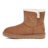 UGG Comfortable Casual Short Snow Boots With Rhinestones Women Boots Chestnut 1125911-CHE