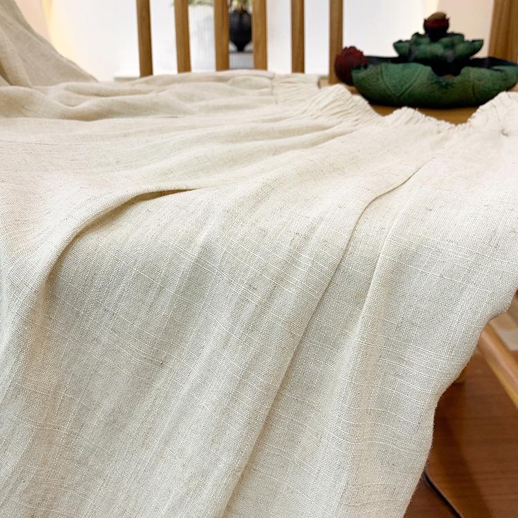 2025 Fall/Winter Cotton Linen Women's Chic Wide-Leg Skirt Pants - Textured, Flowy, and Leg-Elongating