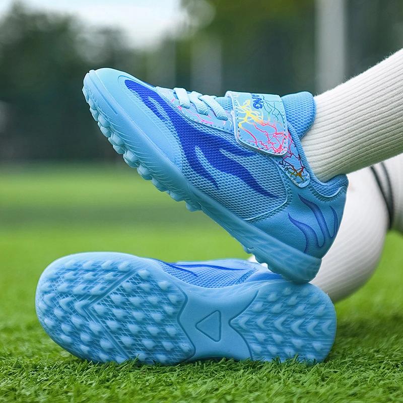 Çocuk Futbol Ayakkabıları Profesyonel Futbol Suni Çim Ayakkabıları Çocuk İçin Nefes Alabilir Futsal Antrenman Ayakkabıları Futbol Çocuk Kız Boyut 29-39