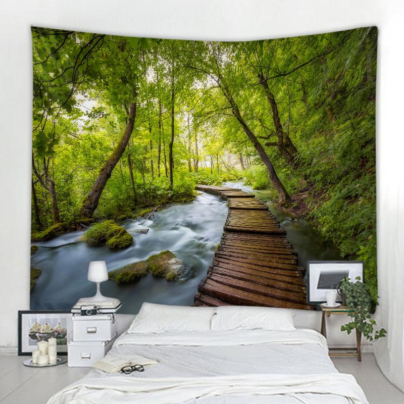 Deniz Suyu Mağarası Manzara Goblen Doğa Tekinsiz İşçilik Gizemli Mağara Duvar Asılı Yatak Odası Estetiği Ev Dekorasyonu