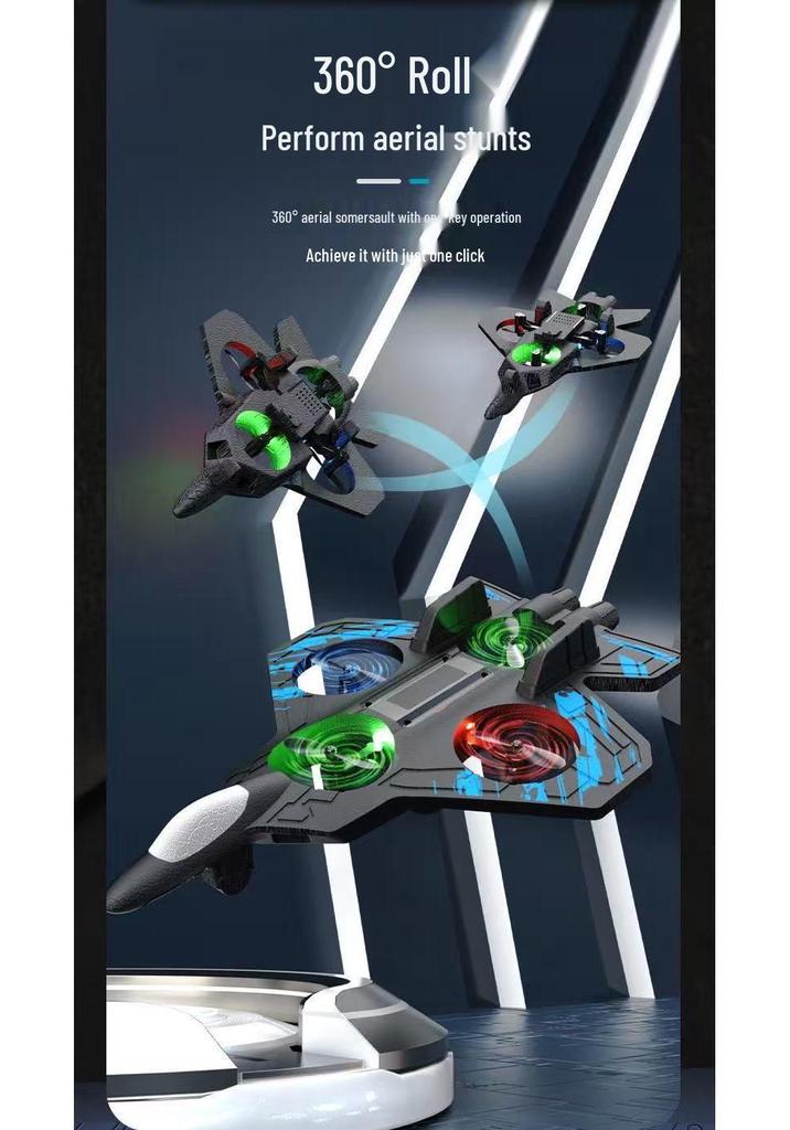 Popular Children's Remote Control Airplane Toy - Long Battery Life, Stunt Capable Fighter Drone Gift Box