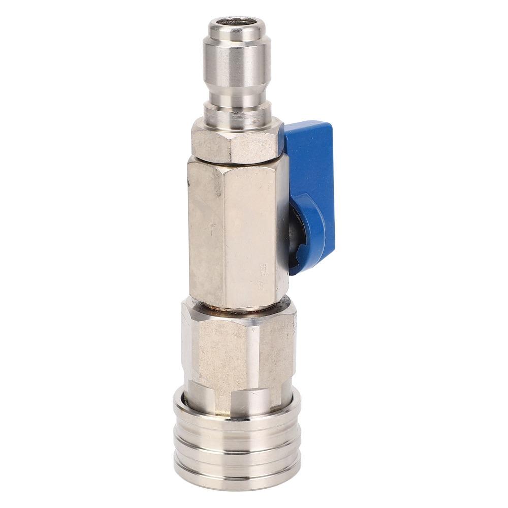 

Stainless Steel High Pressure Washer Ball Valve 4500PSI High Pressure Quick Connect Ball Valve 3/8 Inch 1pc