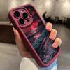 Red Sunset Beach Wave Pattern Phone Case for iPhone 17 16 15 14 Pro Max 13 12 11 XS X XR 7 8 Plus 16E 17 Air Soft Silicone Cover