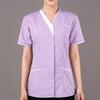 Women's Scrubs Tops V Neck Short Sleeve Working Blouse Housekeeping Uniforms Cleaning Uniform