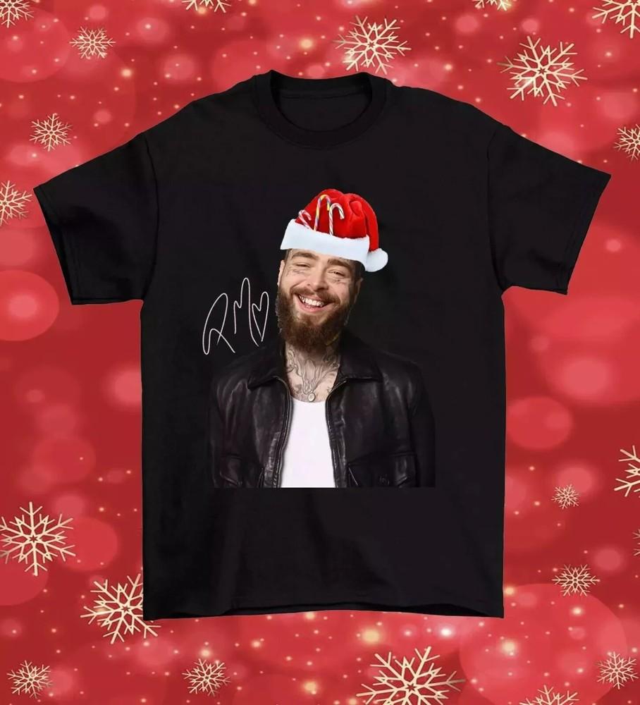 Rare Merry Christmas Post Malone Unisex T-Shirt Size S-4XL Unisex T-Shirt S