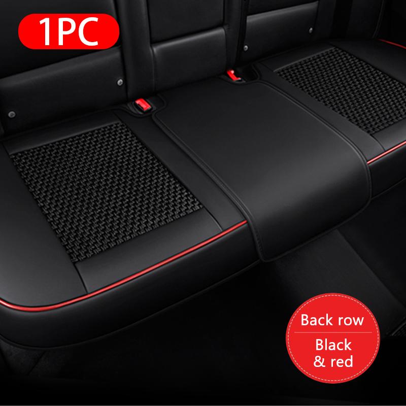 

SEAMETAL Універсальний чохол на сидіння автомобіля з крижаного шовку 3D шкіряна подушка на сидіння дихаючий протиковзкий килимок на сидіння автомобіля захисний чохол 1pc rear seat червоний/чорний