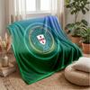 Portugal Football Printed Flannel Blanket Skin Friendly Warm Decorative Throw for Indoor Couch Bed Daily Use