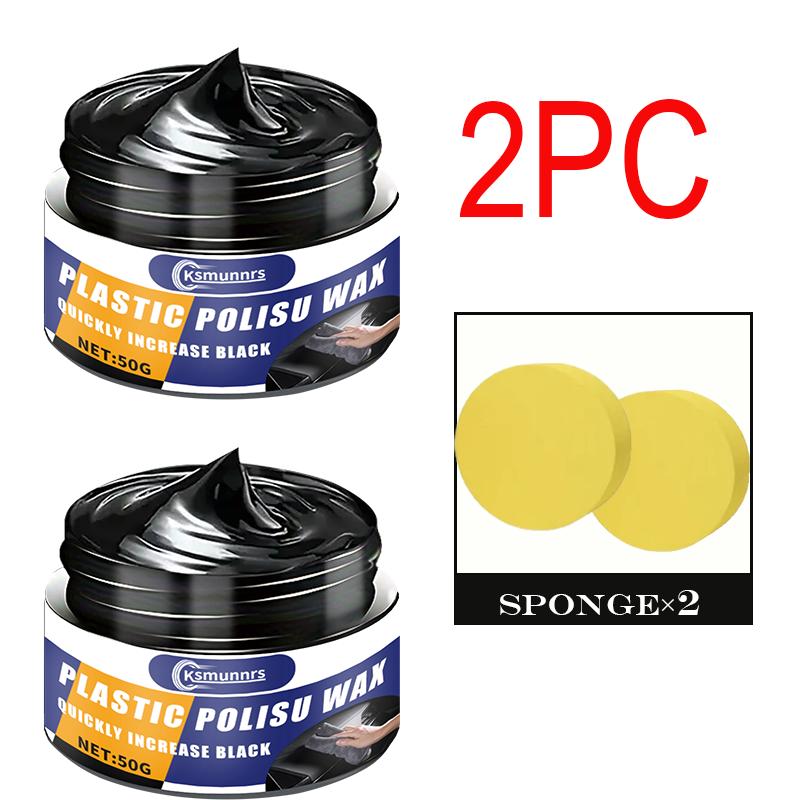 ! !NEW! !Car Interior Restoration Wax - Black Plastic & Leather Repair & Polishing Paste, 5-Second Shine Restoration,
