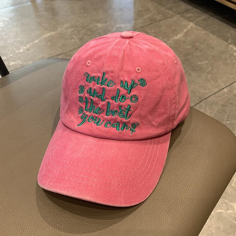 

Кепка детская летняя универсальная ретро-лицо с маленькими буквами мягкий верх стираемая солнцезащитная бейсболка мужская adjustable розы красного