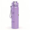 1PC Rose In Vase Letter Print 750ml Color Plastic Sports Water Bottle Leakproof Flip Straw Lid Suitable for Sports Office Home Use