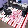1PC Custom Name Cherry Bow Theme Theme Floor Mat Ideal for Living Room, Game Rooms, Office, Bedroom, Floor Mat Playful Design
