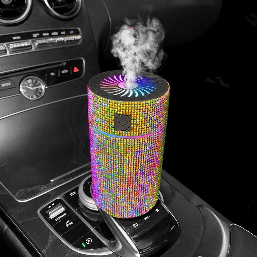 Difuzor auto de lux cu diamante umidificator cu lumină LED Purificator de aer automat Difuzor de aromaterapie Odorizant Accesorii auto