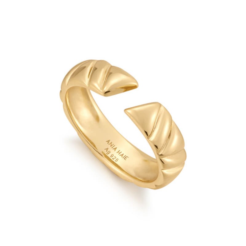 

ANIA HAIE Twill 925 Silver Adjustable Size Ring R057-03G single type