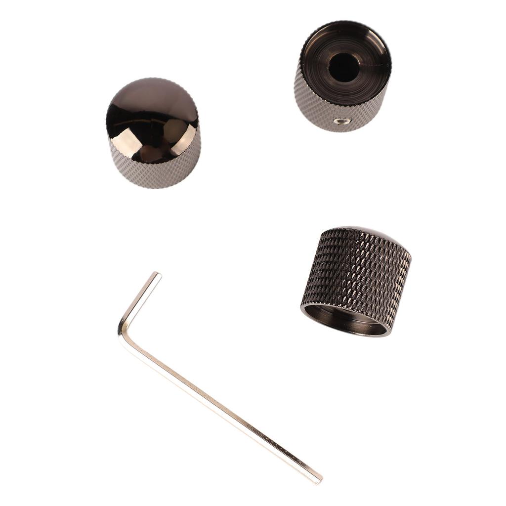 3 Stück Gitarre Dual Stacked Knöpfe Tonregler Metallknopf Ersatz für E-Gitarre Bass GD107