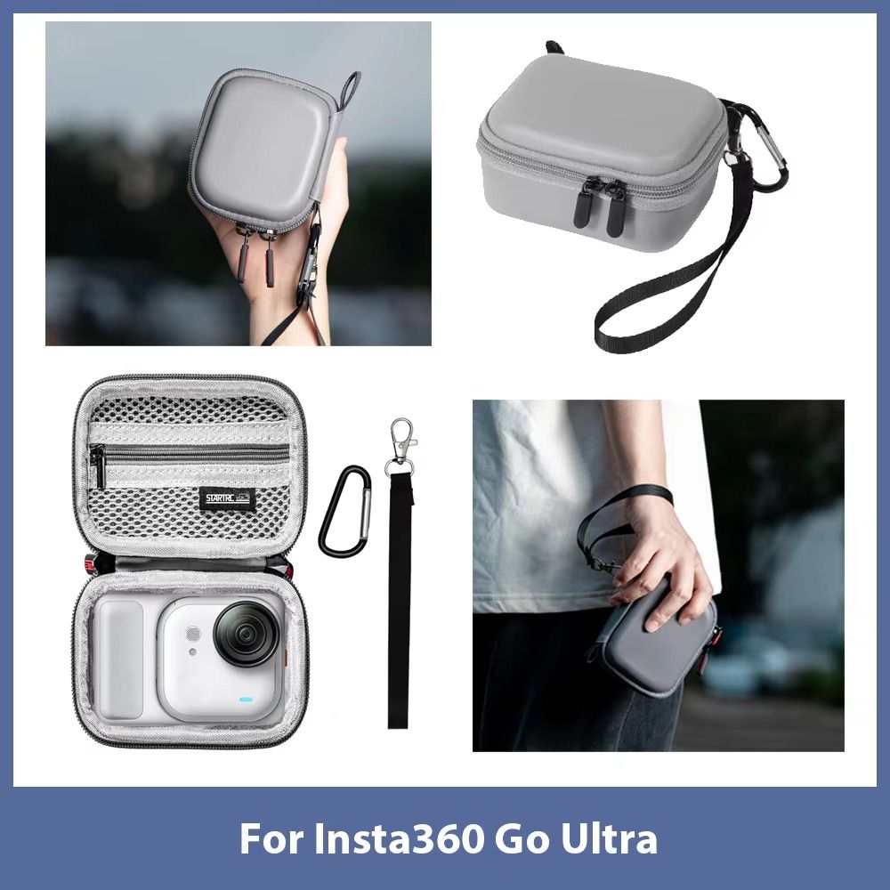 New PU Camera Mini Body Bag Shockproof Lightweight Carrying Case Portable Storage Bag for Insta360 Go Ultra Camera Accessories