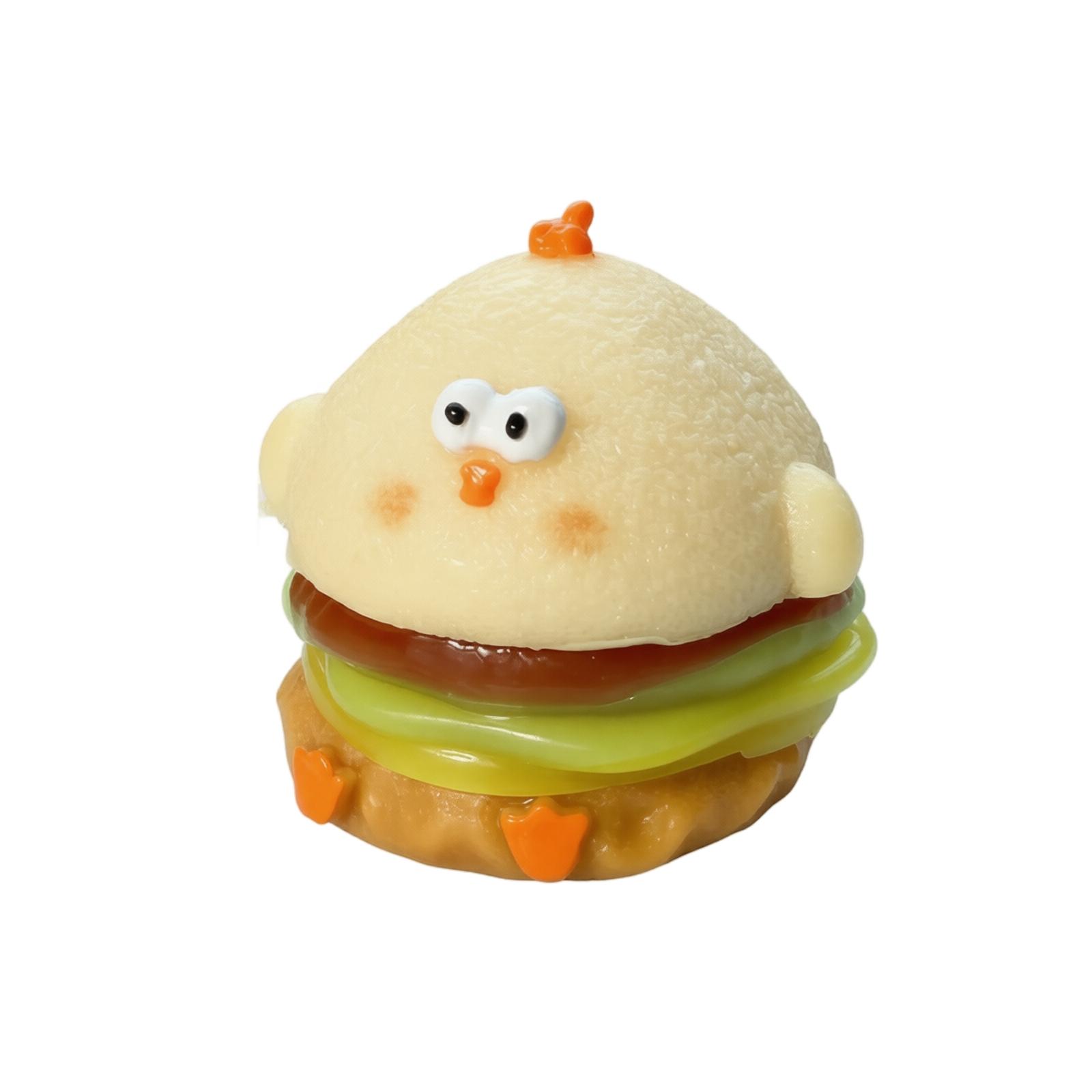 

Soft Squishy Hamburger Shaped Stress Relief Toy Slow Rebound Durable Sensory Squeeze Toy for Kids and Adults One Size бежевий