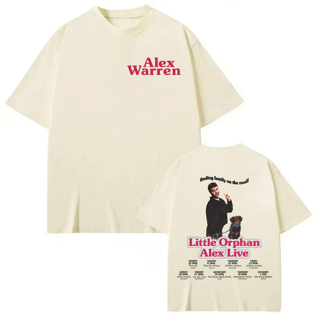 Singer Alex Warren Tour T-shirt Men's Women's High Quality Fashion Short Sleeve T-shirts Summer Cotton T Shirt