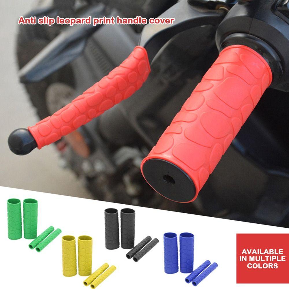 Anti-Slip Motorcycle Handlebar Grip Universal Fit Rubber Sleeve  Electric Bike Accessories