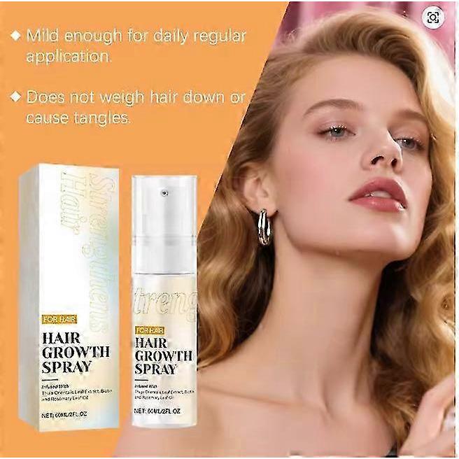 1-3x Hair Growth Spray, With Rosemary Oil and Biotin, Non-Greasy, Hair Thickening Spray Helps Prevent Hair Thinning & Hair Loss, for Scalp, 60ml