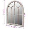 Miroir de jardin - vidaXL - 69x89 cm - Blanc antique - Fer et verre - Style vintage