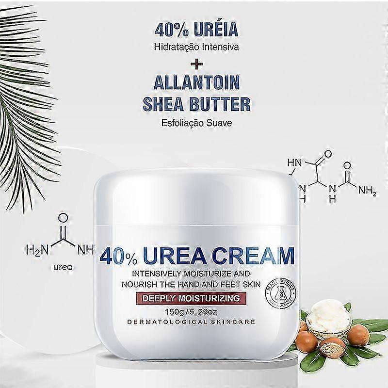 40% Harnstoffcreme mit Allantoin und Sheabutter, geeignet für trockene, rissige Haut. Eine intensiv feuchtigkeitsspendende Handcreme, die rissiger Haut entgegenwirkt