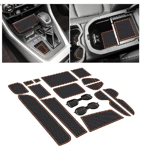 SENSHINE 3D Cup Holder Erts For Toyota Rav4 Accessories 2025 2024      Silicone Cup Coaster Mat Center Console Liner Protector Pad For Toyota Rav4