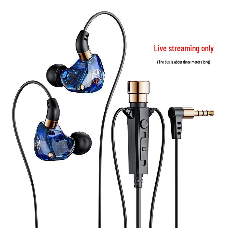 New Stereo Over-Ear Wired Headphones with Live Singing and Reverb Monitoring for K-Song Recording