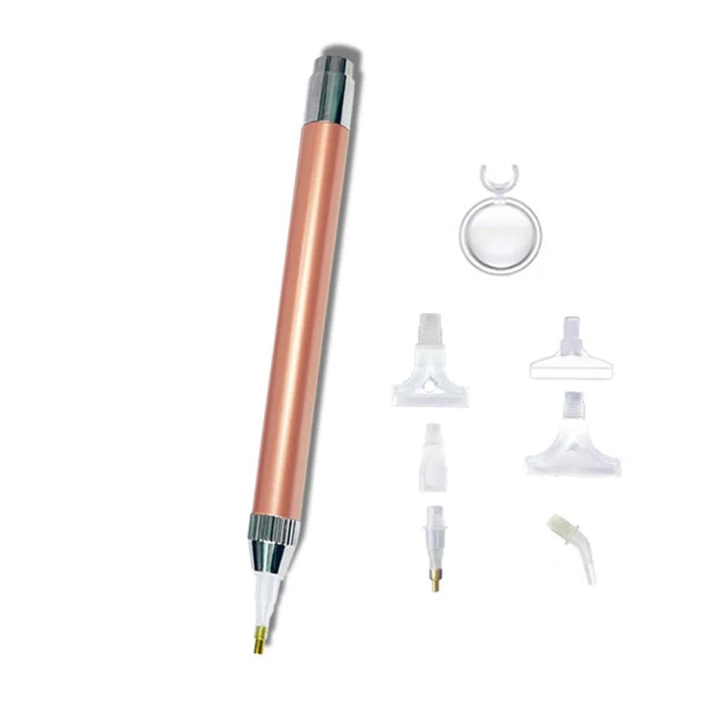 DIY Diamond Painting Luminous Point Diamond Pen Tool Set Colorful Multi-diamond Threaded Pen Tip Magnifying Glass Combination
