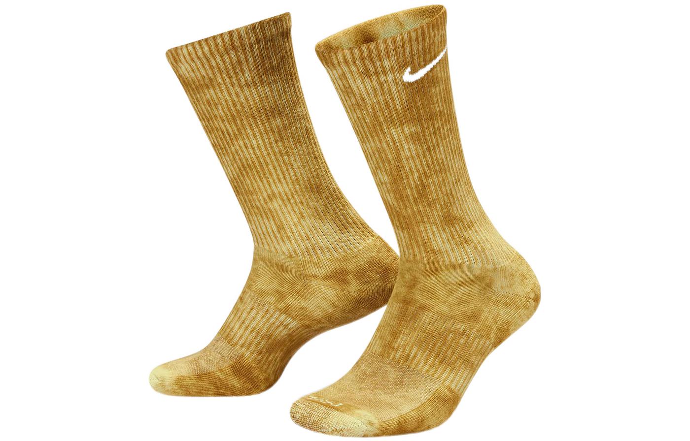 Nike Everyday Plus Cushioned Crew Socks Desert Moss/Olive Aura/White DA2613-302 XL