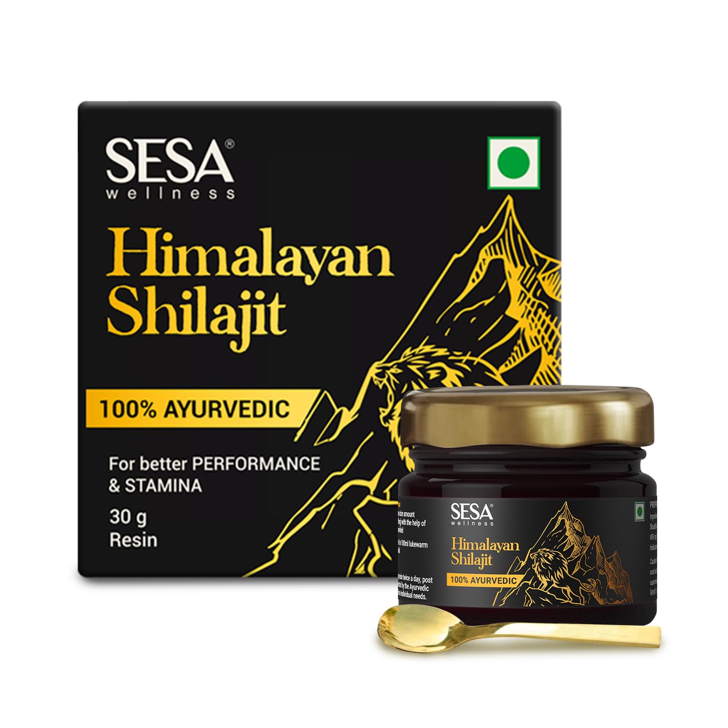 

Sesa Himalayan Shilajit Resin 30g For Strength Stamina Energy Boost With 70%+ Fulvic Acid Lab Certified Original Ayurvedic Supplement
