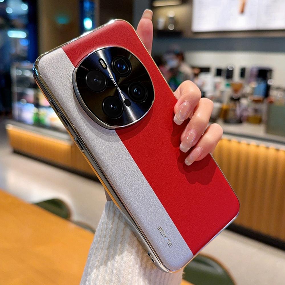 Etui na Honor Magic7 Pro 5G Łączone Skóra PU+TPU Elektroplaterowana Osłona na Telefon