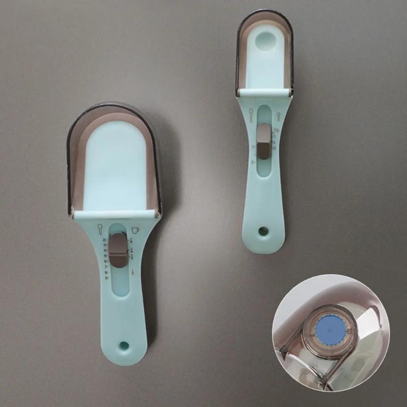 1Pcs New Adjustable Measuring Spoons with Scale Plastic Measuring Scoops Cups for Baking Cooking Accessories Kitchen Measuring Tools