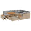 Garden Sofa Set with Cushions 12 Pcs Beige and Light Grey