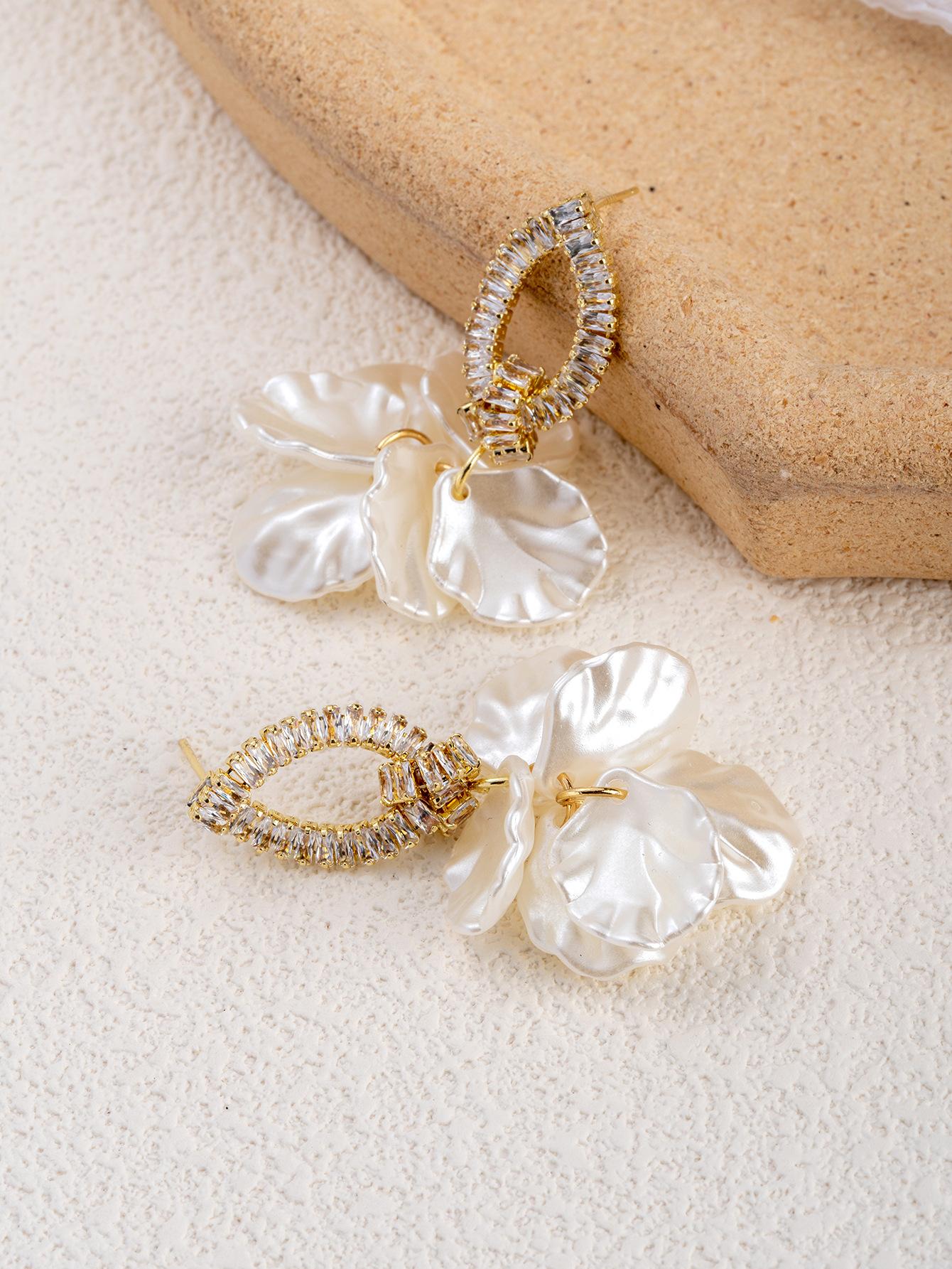 

Tassel Shell Flower Earrings Design Sense Jewelry Wholesale Jewelry золотий