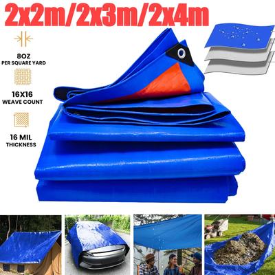 Grande Bâche Imperméable Robuste Bâche de Protection Pluie Renforcée Polyvalente Abris d'Extérieur Jardin Cour Auvents