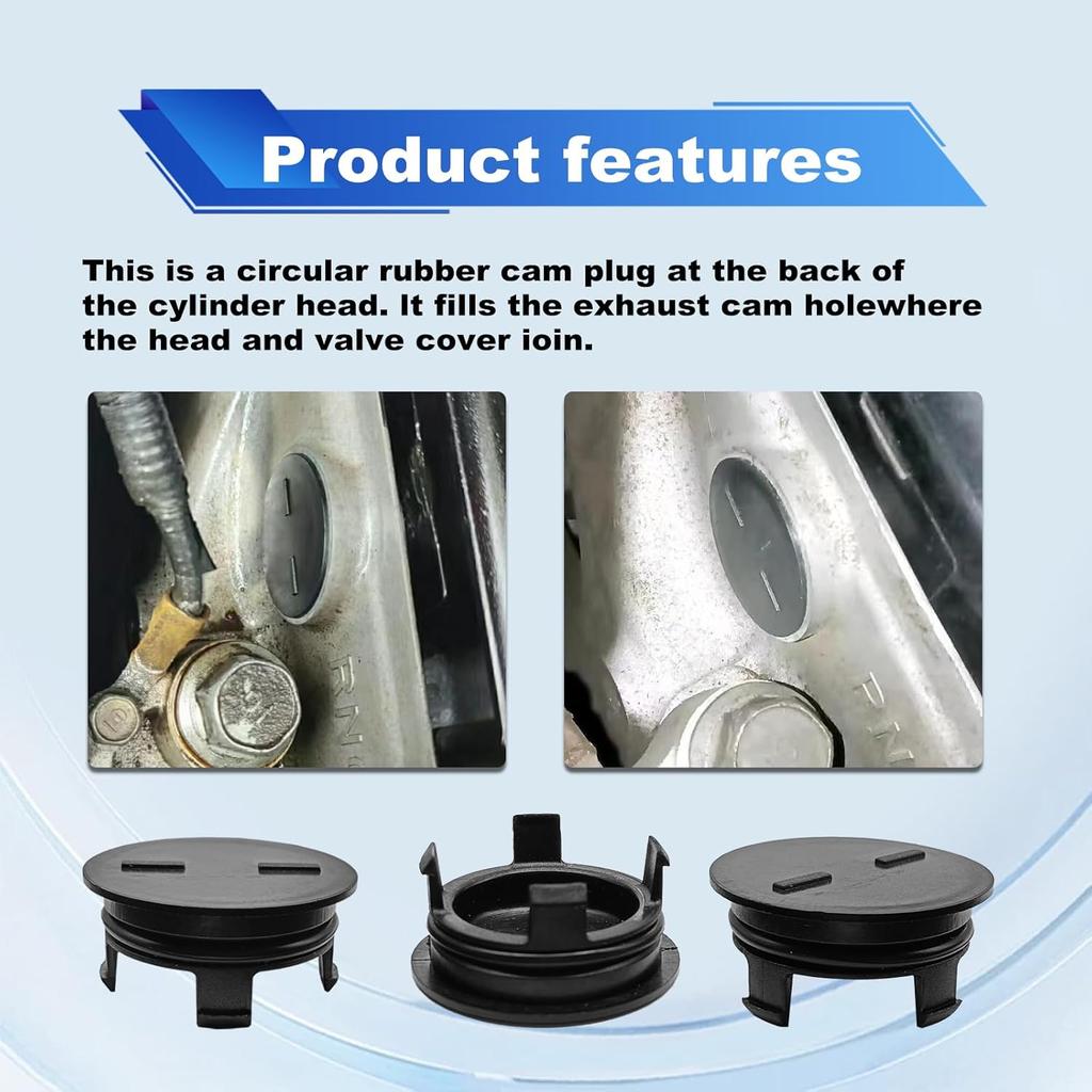 Cylinder Head Rear Cam Plug Compatible with Honda Acura CR-V Civic Replace 12513P72003,KF811285,22501023310.1.6 1.7 1.8 2.0L