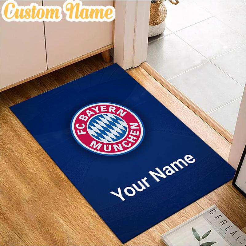 Custom Name Bayern Munchen Logo Design Rug, Office Rug, Chair Rug, Carpet for Living Rooms, Doormat Game Rug Home Decor Christmas Gifts