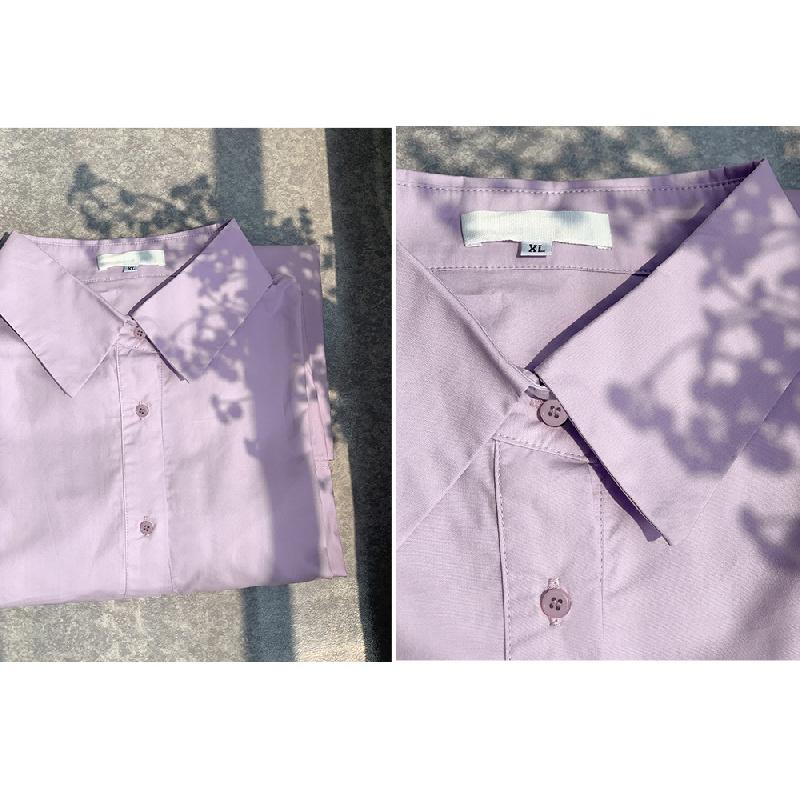 2026 Spring All-Cotton Women's Shirt, Stylish Long-Sleeve Shirt, Pure Cotton Turn-Down Collar Loose Commuting Top