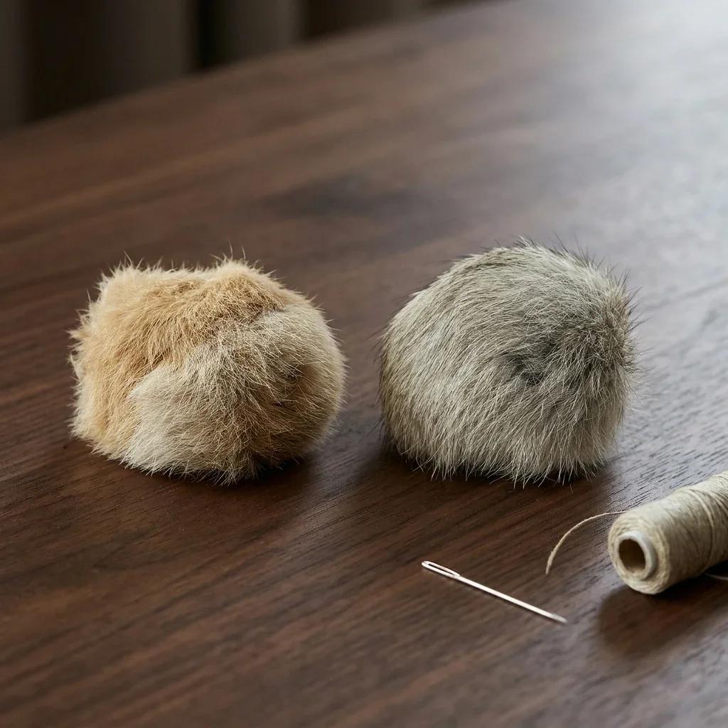 1/1/1/6Pcs Rabbit Fur Catnip Toy Balls Bite Resistant Interactive Chasing Plush Balls Toy Self Play Stress Relief Kitten Toy