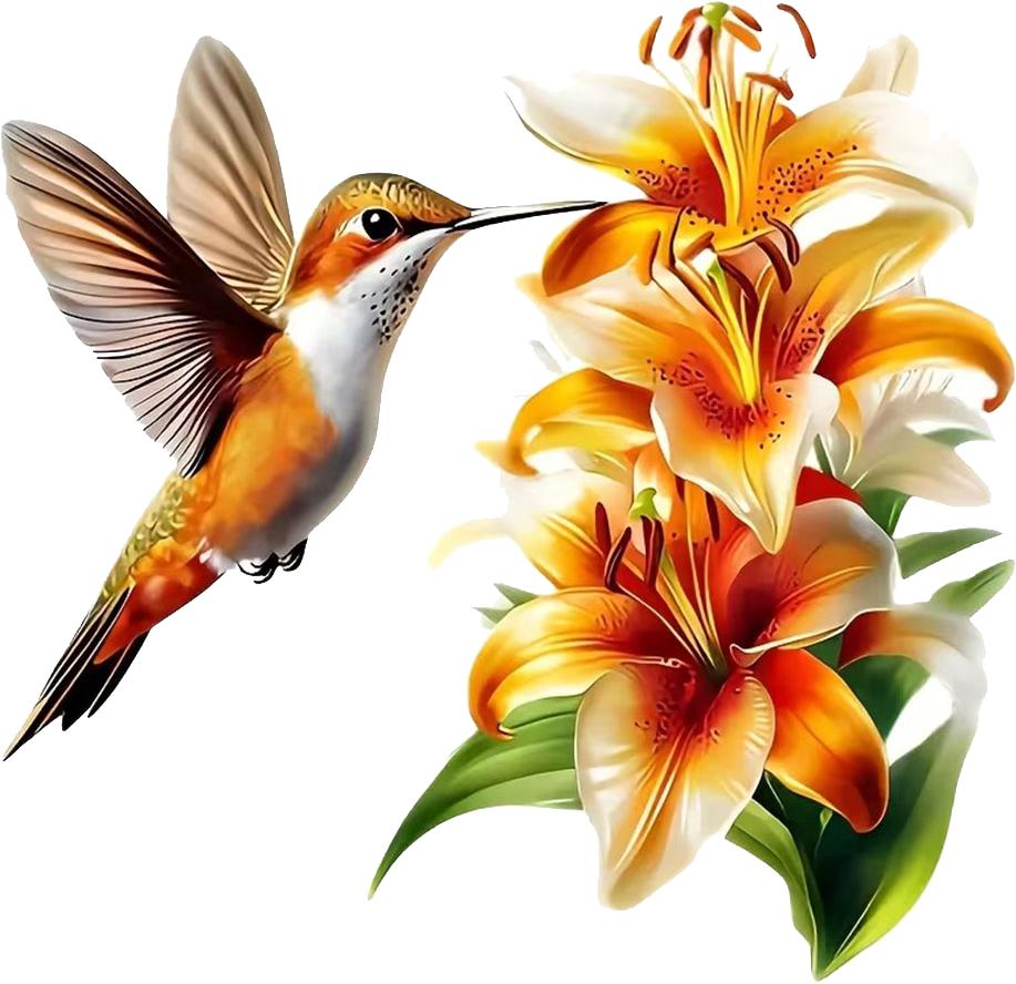 QT2417#15cm Vibrant Yellow Flowers & Hummingbird Car Sticker for Laptop, Truck,Motorcycle, Window