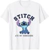 Lilo Stitch Famous Eyeglass Ate My Homework White TShirt