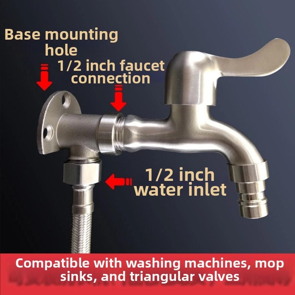304 Stainless Steel Faucet Mounting Bracket for Wall Installation with 4 Inch Base Compatible with For Tap and Valve Systems