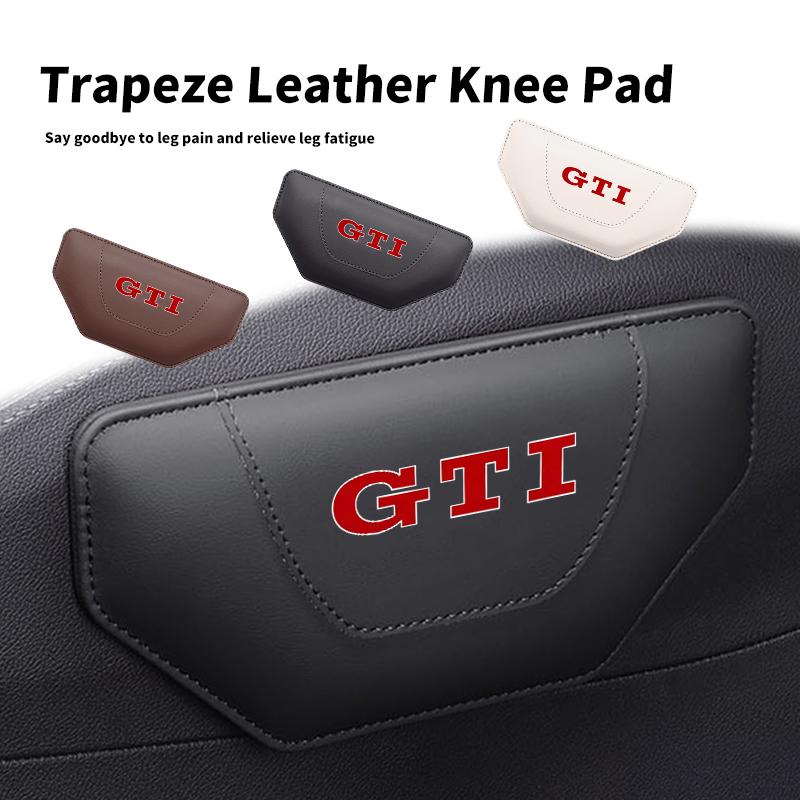 For Volkswagen VW Car Leg Fatigue Relief Pad Auto Trapeze Leather Knee Cushion Beetle CC B5 B6 B7 EOS GTI MK2 MK4 MK5 MK6AO2