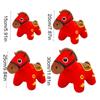 Red Horse Plush Toys Letter Print Zodiac Pony Figurine Good Luck New Year Mascot  Chinese New Year