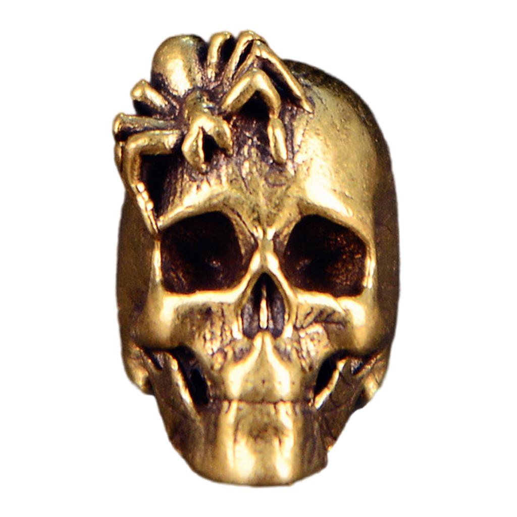 Mosiężna zawieszka paracord pająk czaszka design trwały brelok do kluczy dodatek modowy outdoor