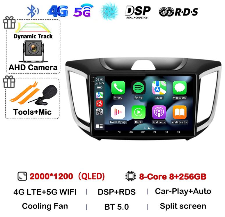 Android 14 Carplay Car Stereo Radio For Hyundai Creta Ix25 2015 2016 2017 2018 2019 2din Multimidia Video Player GPS Head Unit