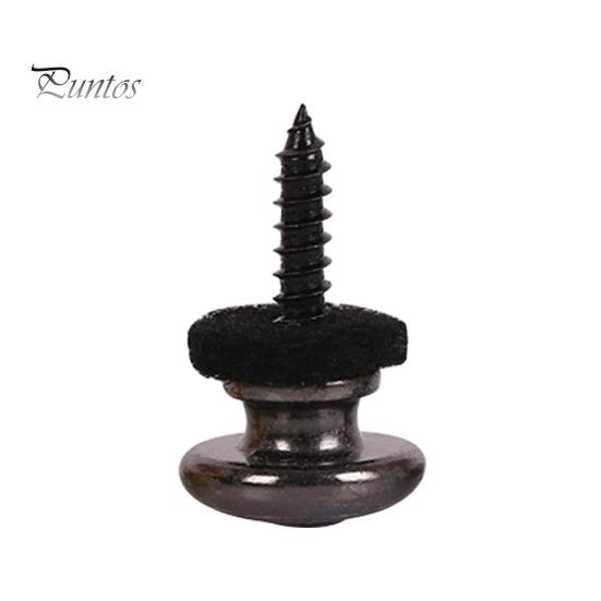 Non Slip Guitar Bass Strap Pins Tail Nail Lock Button Pegs Screw Flat Heads