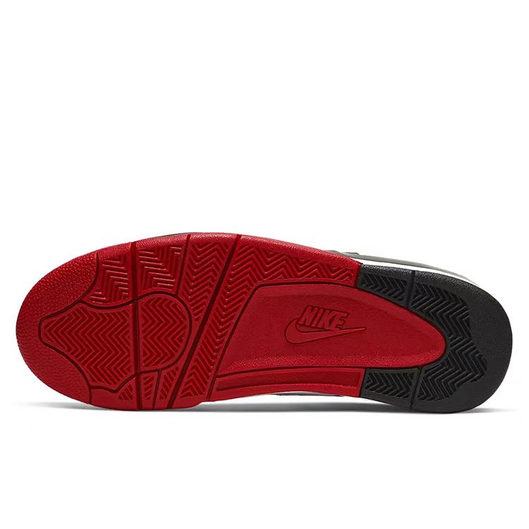 Nike Flight Legacy Odpružení Protiskluzové Odolné proti oděru Středně vysoké Vintage Basketbalové boty Unisex Červená Bílá BQ4212-100(Tým56-)